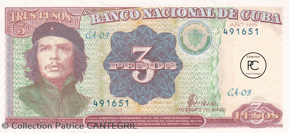1995 Pick113 3 $MN - Peso cubain Unc billets amerique centrale et caraibes 1995 pick113 3 mn peso cubain unc