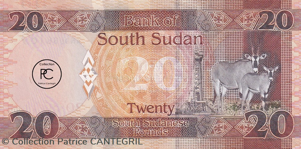 2017 Pick13c 20 £ - Livre sud-soudanaise Unc billets afrique 2017 pick13c 20 livre sud soudanaise unc