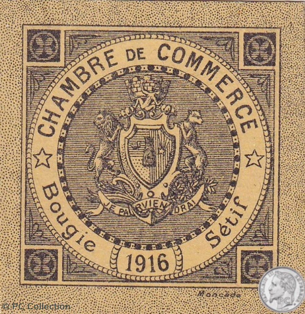 billets afrique algerie 139 9 1916 bougie setif 5 centimes jaune