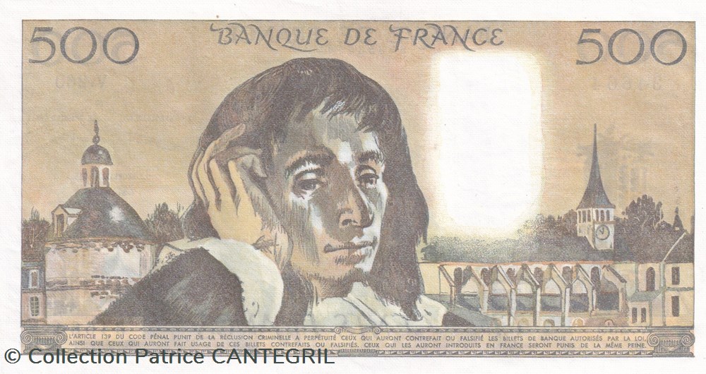 billets europe france 500 francs pascal 22 1 1987 v 260 neuf