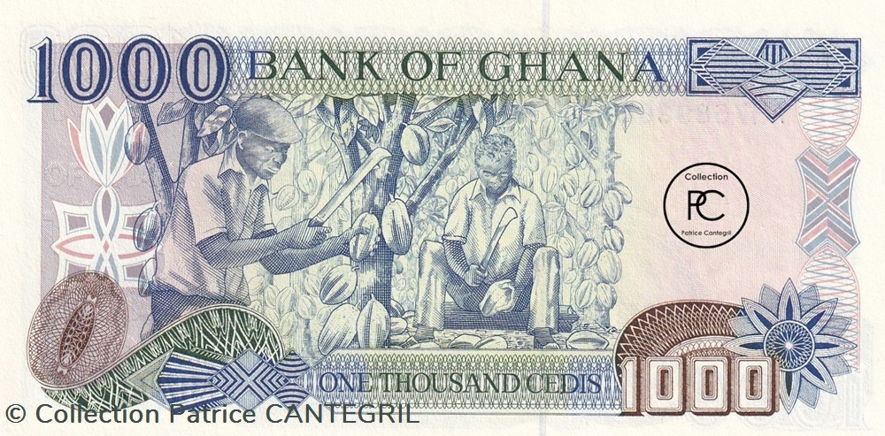 1998 Pick32c 1 000 GH₵ - Cedi ghanéen Unc billets afrique ghana 1998 pick32c 1 000 gh cedi ghaneen unc