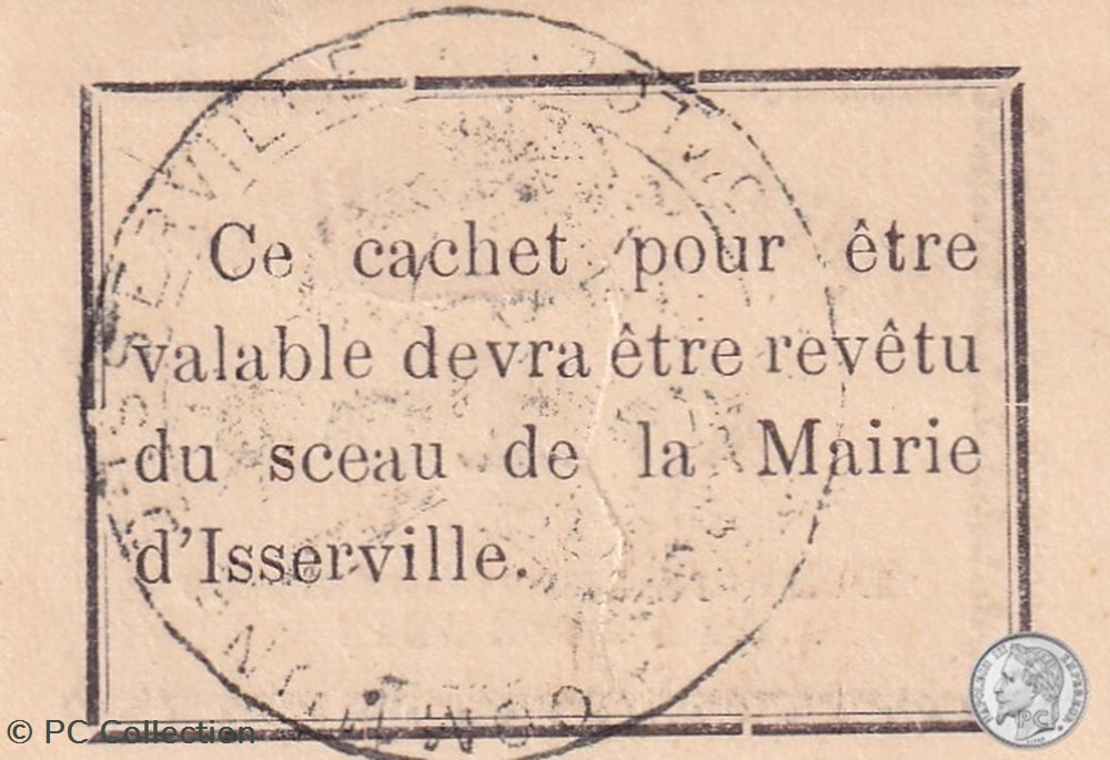 ISSERVILLE 1 - beige - 0,10 franc 1917 (2) billets afrique algerie isserville 1 beige 0 10 franc 1917 2
