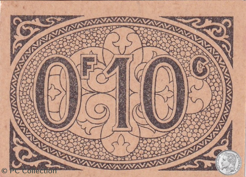 billets afrique algerie ville alger 9 3 1917 10 centimes beige 5