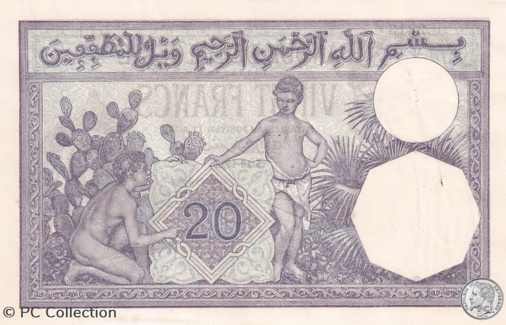 1927 Pick78b 20 Franc algérien 430 SPL billets afrique 1927 pick78b 20 franc algerien 430 spl