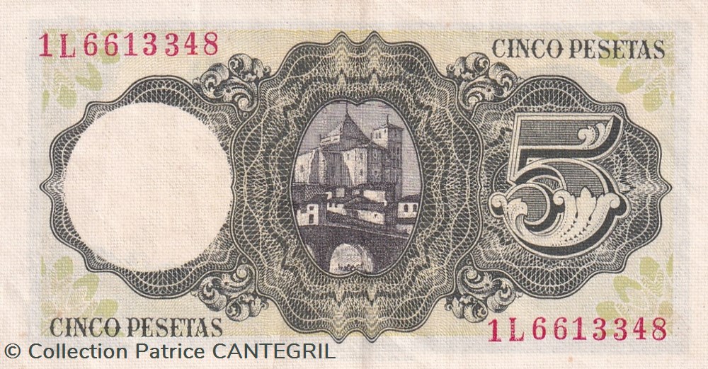 billets europe espagne 1951 pick 140 5 pesetas banco de espana unc