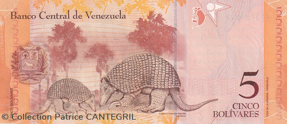 5 Bolívares Banco Central de Venezuela 24.05.2007 Unc Pick 89b billets amerique du sud 5 bolivares banco central de venezuela 24 05 2007 unc pick 89b