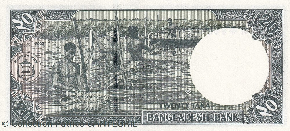 billets asie 20 taka bangladesh bank 2002 unc pick 40a