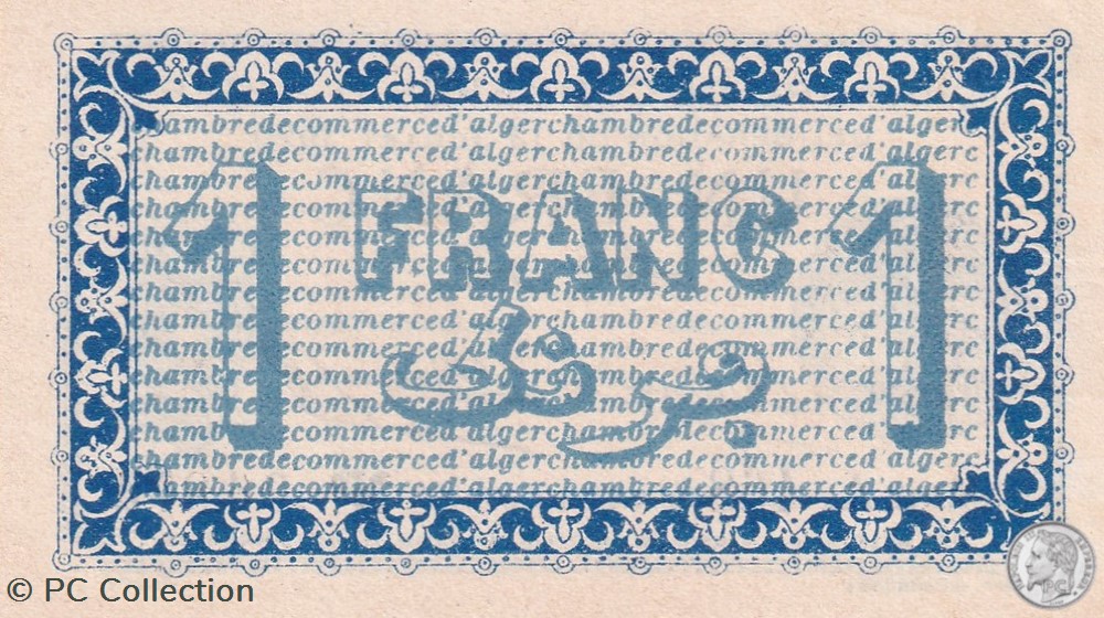 137-17-13/7/1920 Alger 1 Franc Cdc.(1) billets afrique algerie 137 17 13 7 1920 alger 1 franc cdc 1