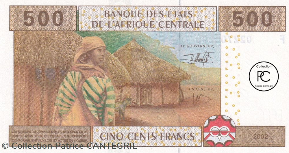 2002 Pick506 Fa 500 FCFA - Franc CFA centrafricain Unc billets afrique 2002 pick506 fa 500 fcfa franc cfa centrafricain unc