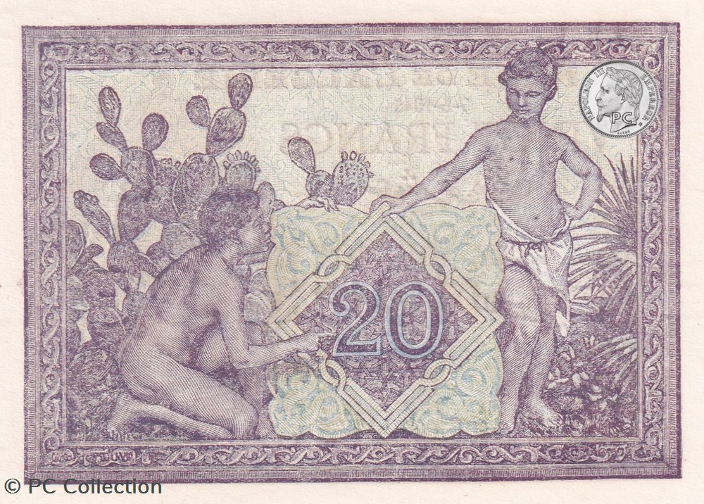 1945 Pick92b.3 20 Franc algérien 185 Unc billets afrique 1945 pick92b 3 20 franc algerien 185 unc