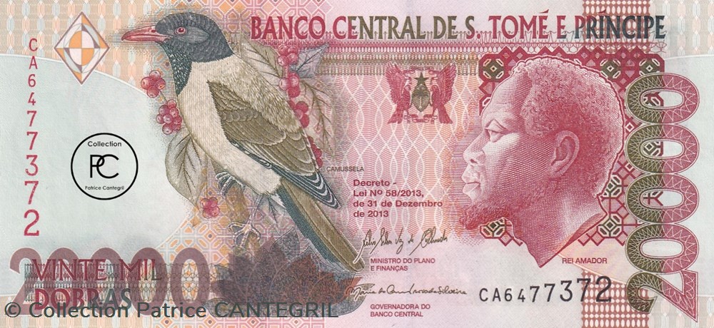 2013 Pick67e 20 000 Db - Dobra santoméen Unc billets afrique sao et principe 2013 pick67e 20 000 db dobra santomeen unc