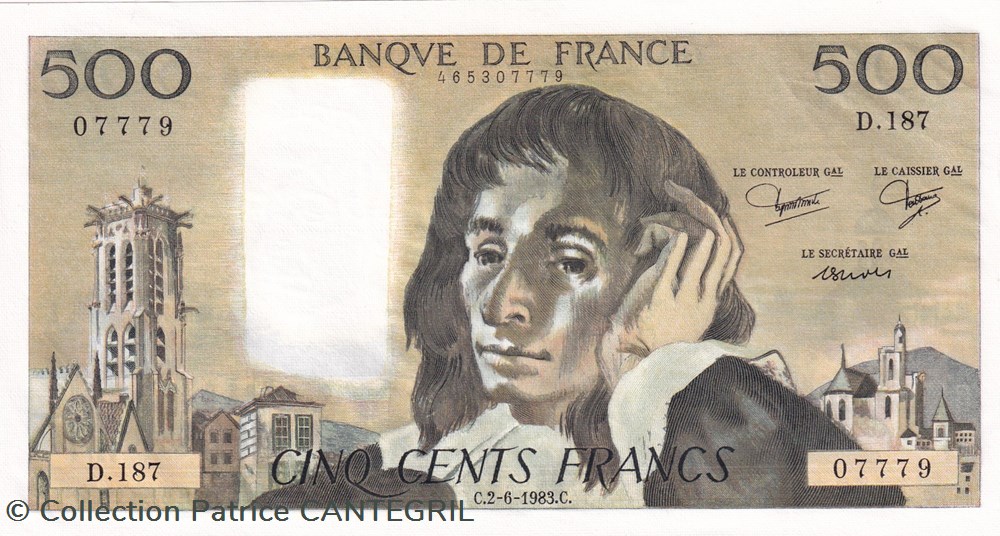 500 Francs Pascal 2.6.1983 D.187 Neuf billets europe france 500 francs pascal 2 6 1983 d 187 neuf