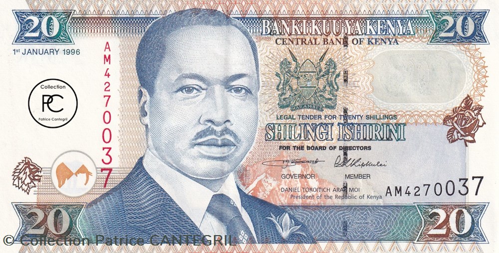 1996 Pick 35a2 20 Sh - Shilling kényen Unc billets afrique kenya 1996 pick 35a2 20 sh shilling kenyen unc