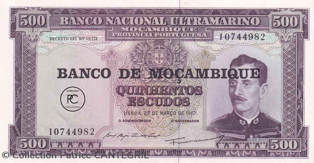1967 Pick110a.2 500 Escudo mozambicains Unc billets afrique mozambique 1967 pick110a 2 500 escudo mozambicains unc
