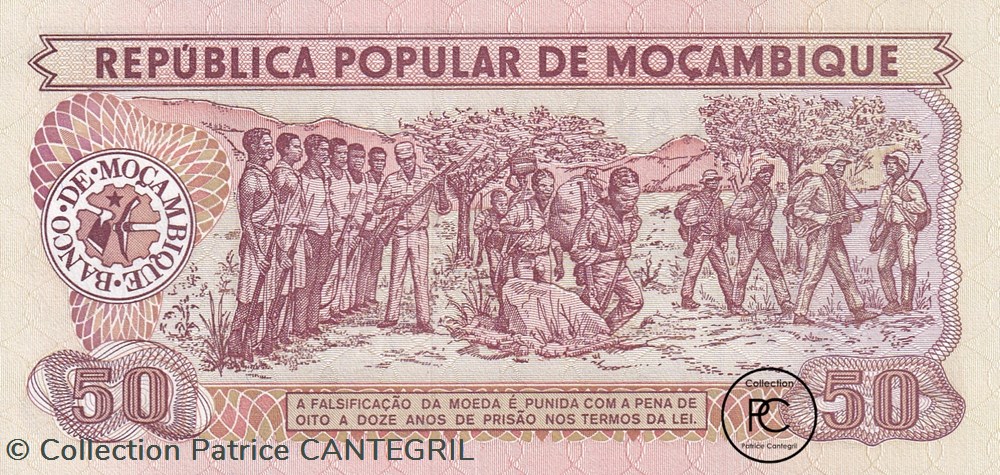 billets afrique mozambique 1986 pick129b 50 mtn metical mozambicain unc