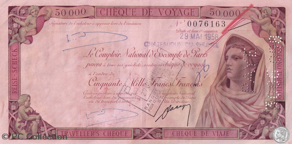 Algérie - Châteaudun-du-Rhumel - 50'000 francs - 1958 - Etat : SUP billets afrique algerie chateaudun du rhumel 50 000 francs 1958 etat sup