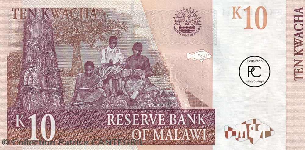 2004 Pick51a 10 MK - Kwacha malawien Unc billets afrique 2004 pick51a 10 mk kwacha malawien unc