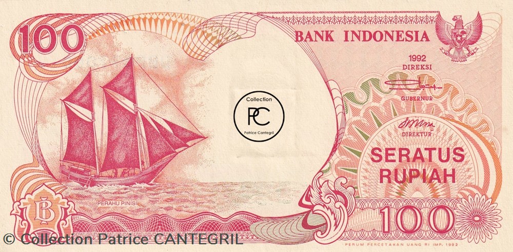 1992 Pick127a 100 Rp - Rupiah indonésienne Unc (1) billets asie 1992 pick127a 100 rp rupiah indonesienne unc 1