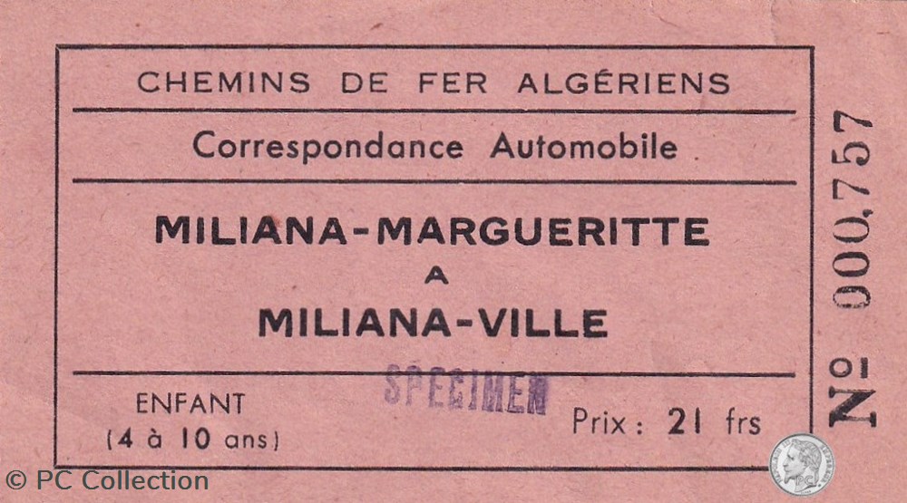 Chemins de Fer Algériens Correspondance Automobile Spécimen Enfant 4-10 documents anciens titres transport chemins de fer algeriens correspondance automobile specimen enfant 4 10