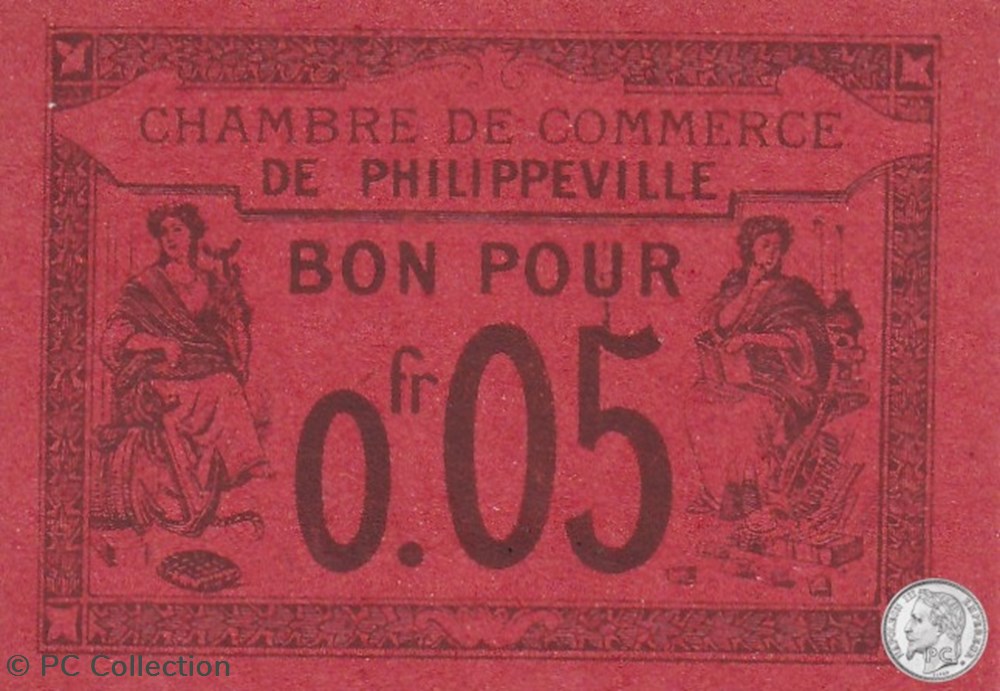 142-12- 7/10/1915 Philippeville 5cts orange billets afrique algerie 142 12 7 10 1915 philippeville 5cts orange
