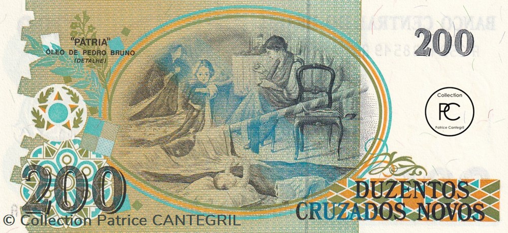 1991 Pick225b 200 Cruzeiro brésilien Unc billets amerique du sud 1991 pick225b 200 cruzeiro bresilien unc