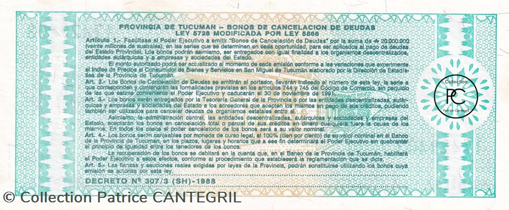 1985 PickS2703a 1 ₳ - Austral argentin Unc billets amerique du sud argentine 1985 picks2703a 1 austral argentin unc