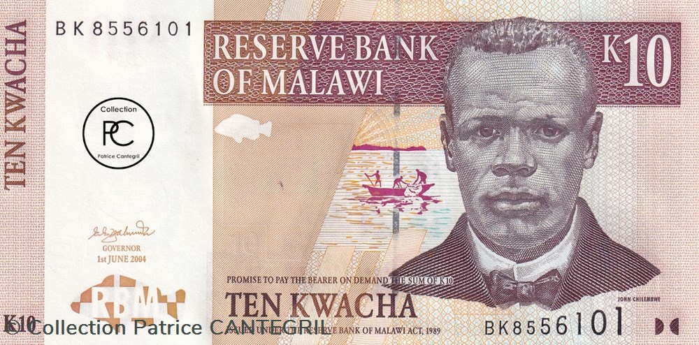 2004 Pick51a 10 MK - Kwacha malawien Unc billets afrique 2004 pick51a 10 mk kwacha malawien unc