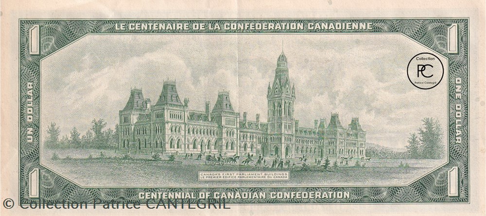 billets amerique du nord canada 1967 pick84a 1 dollar canadien sup