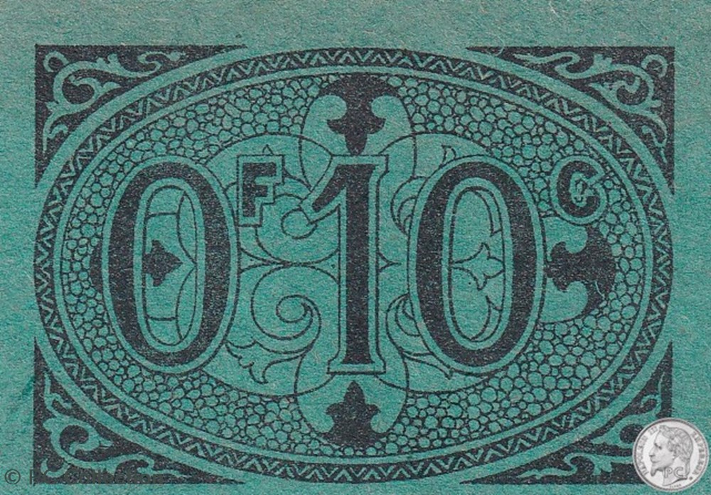 Ville d'Alger- 9/3/1917 10 Centimes Vert Vif (1) billets afrique algerie ville alger 9 3 1917 10 centimes vert vif 1