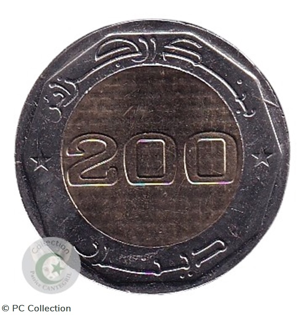 KM# 200 dinars 2022 60e anniversaire de l'indépendance de l'Algérie. (2) monnaies monde km 200 dinars 2022 60e anniversaire de independance de algerie 2