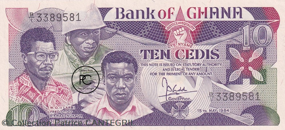 1984 Pick23a 10 GH₵ - Cedi ghanéen Unc billets afrique ghana 1984 pick23a 10 gh cedi ghaneen unc