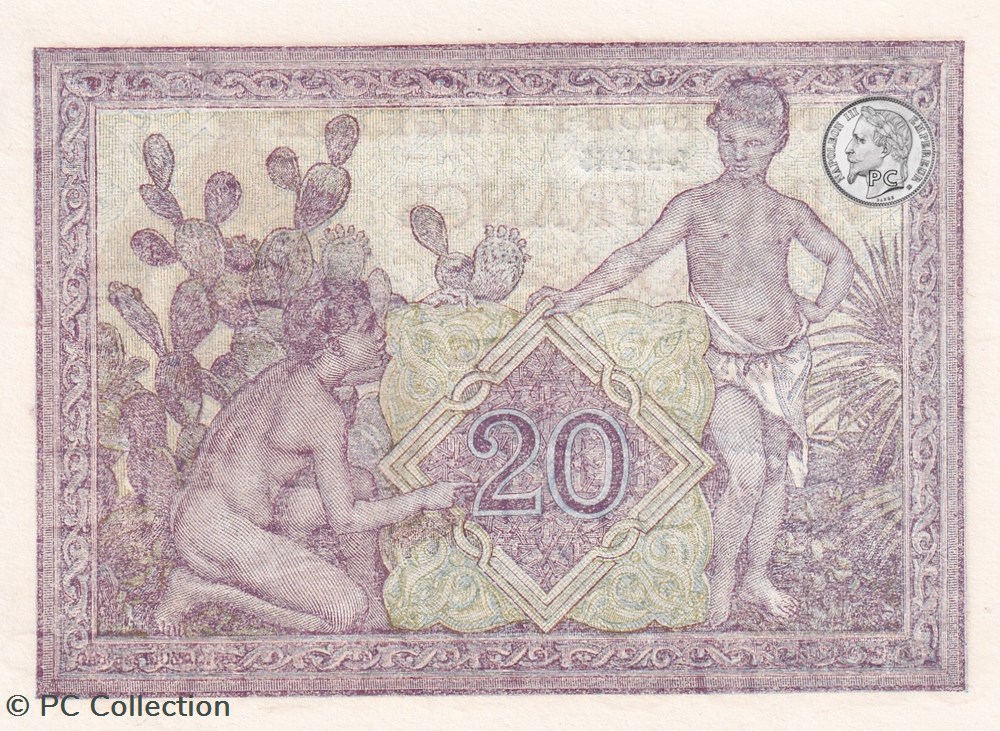 1945 Pick92b.3 510 20 Franc algérien Unc billets afrique 1945 pick92b 3 510 20 franc algerien unc