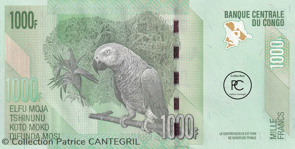 2020 Pick101c 1 000 FC - Franc congolais Unc billets afrique republique du 2020 pick101c 1 000 fc franc congolais unc