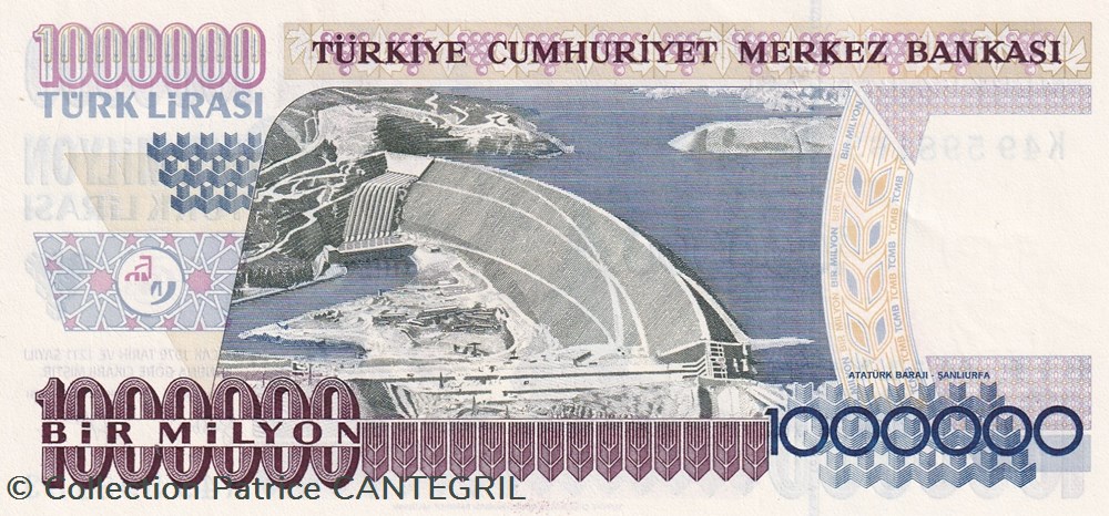 1970-95 Pick 209 1.000.000 Türk Lirası Unc billets asie turquie 1970 95 pick 209 1 000 000 turk liras unc