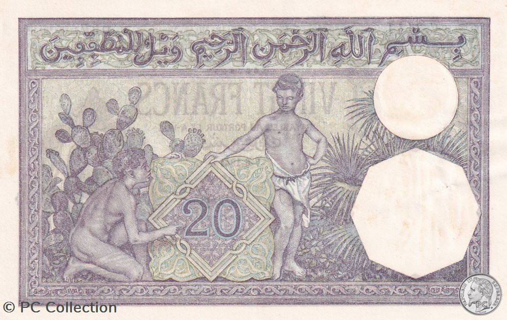 1941 Pick78c.2i 20 Franc algérien Spl 037 billets afrique 1941 pick78c 2i 20 franc algerien spl 037