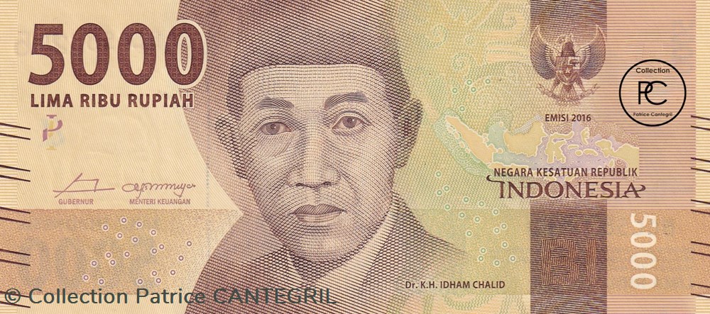 2016 Pick156a 5 000 Rp - Rupiah indonésienne Unc billets asie 2016 pick156a 5 000 rp rupiah indonesienne unc