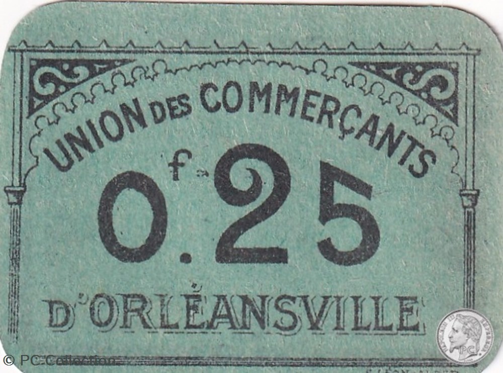 billets afrique algerie orleansville 12 0 25 franc 1916 2