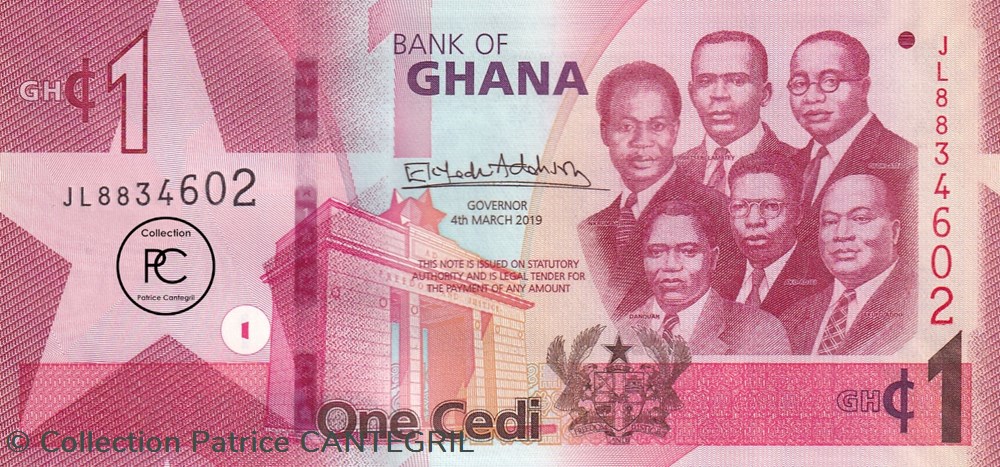 2019 Pick37g 1 GH₵ - Cedi ghanéen Unc billets afrique ghana 2019 pick37g 1 gh cedi ghaneen unc