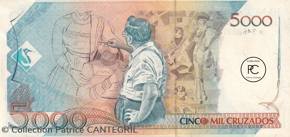 1989 Pick217a 5 NCz$ - Nouveau cruzado brésilien Unc billets amerique du sud 1989 pick217a 5 ncz nouveau cruzado bresilien unc