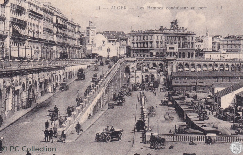 cartes postales afrique algerie alger les rampes conduisant au port 1927