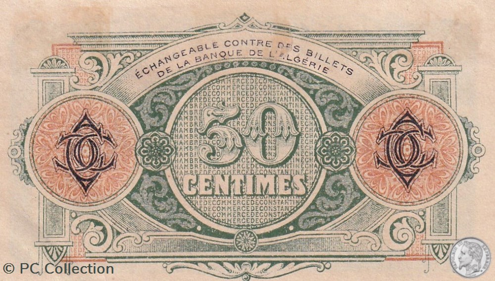 140-6- 7/11/1916 Constantine 50 Centimes Cdc Séries E5 billets afrique algerie 140 6 7 11 1916 constantine 50 centimes cdc series e5