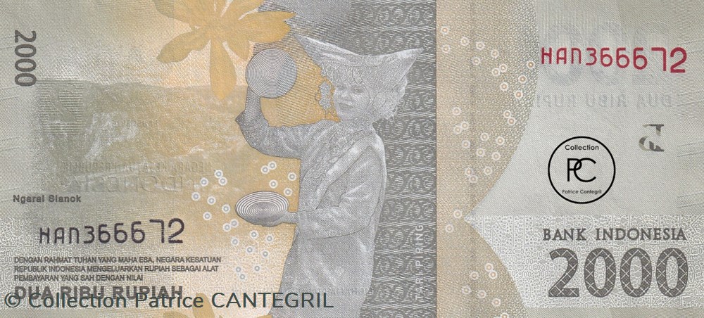 billets asie 2016 pick155a 2 000 rp rupiah indonesienne unc