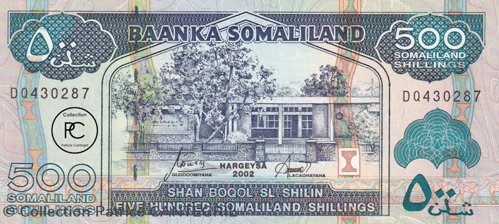 2002 Pick6d 500 Sh - Shilling somalilandais Unc billets afrique 2002 pick6d 500 sh shilling somalilandais unc