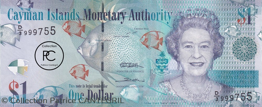 2010 Pick38c D3 1 $ - Dollar des Îles Caïmans Unc billets amerique centrale et caraibes 2010 pick38c d3 1 dollar des iles caimans unc