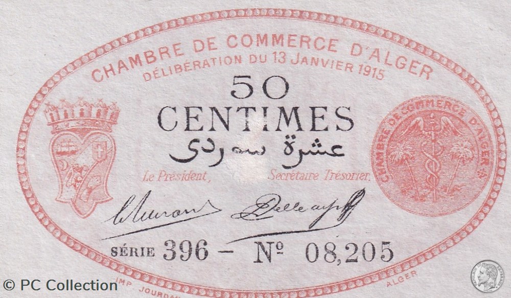 137-5-13/1/1915 Alger 50 cts Cdc. (12) billets afrique algerie 137 5 13 1 1915 alger 50 cts cdc 12