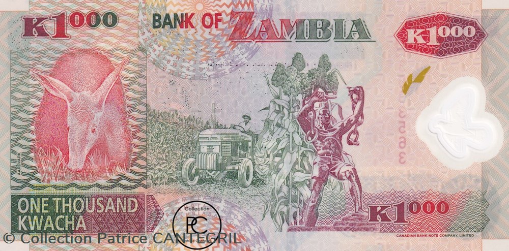 2003 Pick40c 1 000 ZK - Kwacha zambien Unc billets afrique 2003 pick40c 1 000 zk kwacha zambien unc