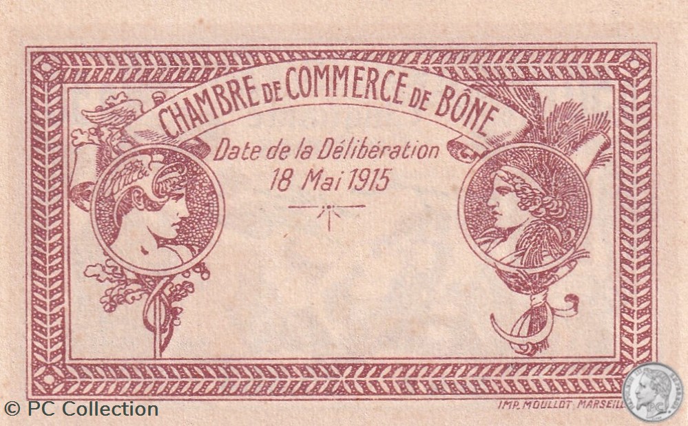 138-1- 18/5/1915 Bône 50 cts Cdc Séries C billets afrique algerie 138 1 18 5 1915 bone 50 cts cdc series c