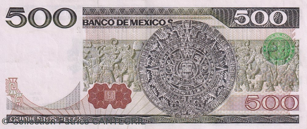 billets amerique du nord mexique 1981 pick 75a serie at 500 pesos banco de mexico s a unc
