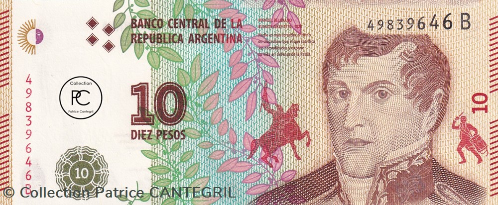 2016 Pick360a 10 $ - Peso argentin Unc billets amerique du sud argentine 2016 pick360a 10 peso argentin unc
