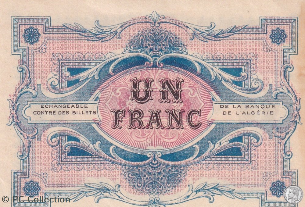 billets afrique algerie 140 10 7 11 1916 constantine 1 franc cdc series 30